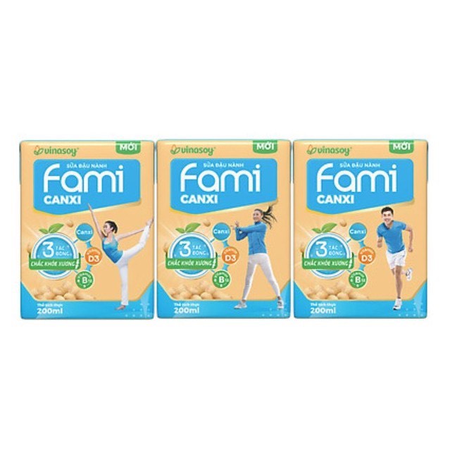 SỮA ĐẬU NÀNH FAMI NGUYÊN CHẤT/ CANXI VINASOY 200ml