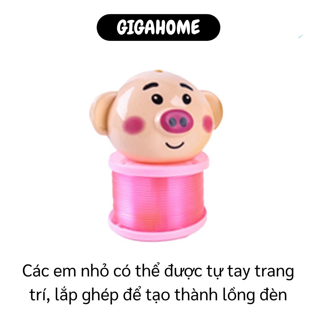 Đèn lồng trung thu  ️ GIÁ VỐN Lồng đen lò xo nhún nhảy đèn led phát sáng hoạt hình dễ thương cho bé 9340