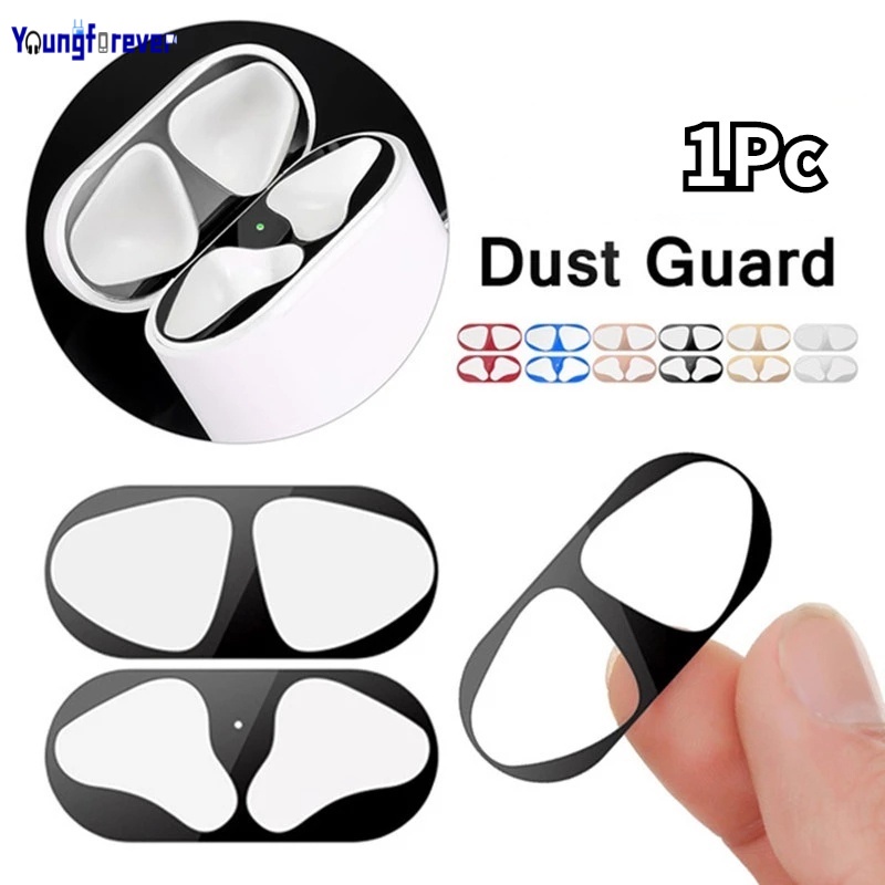 Miếng dán mạ điện kim loại bảo vệ hộp sạc tai nghe thích hợp cho Airpods 3