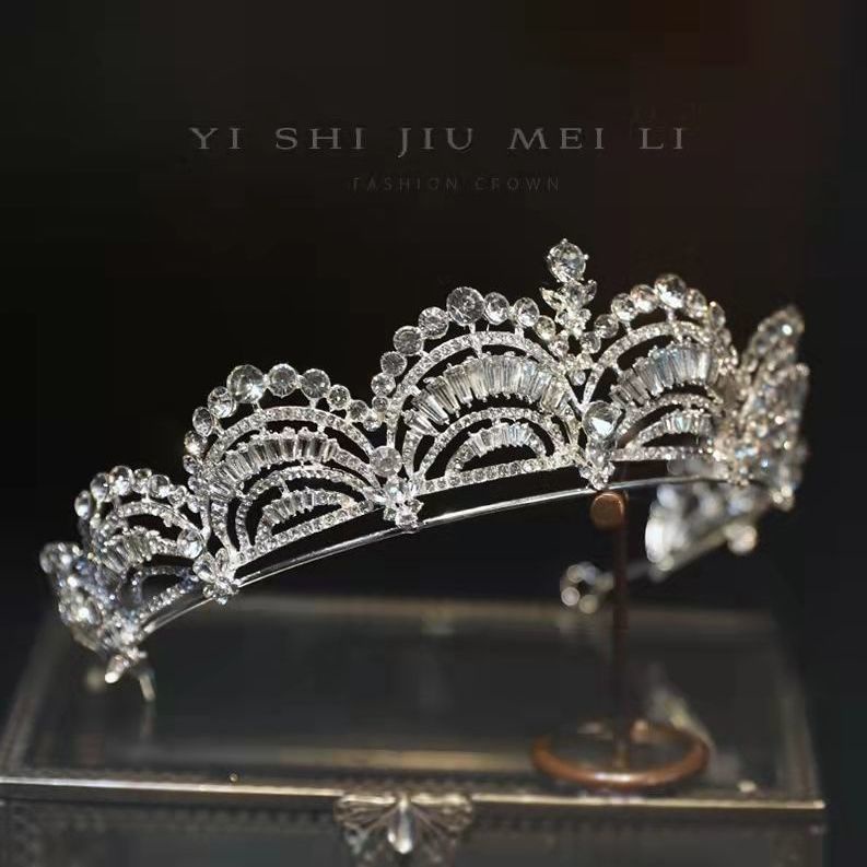 Vương Miện Đội Đầu Đính Đá Pha Lê Sang Trọng Thời Trang Năm Kỷ 2021 Cho Cô Dâu