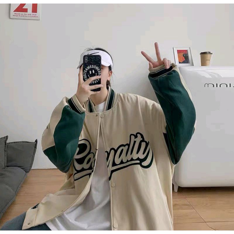 Áo Bomber Royally ,AN MINH, chất kaki 2 lớp ,from to unisix nam nữ mặc được 2 màu đen,be,sai l.xl(40-80 kg)kèm ảnh thật