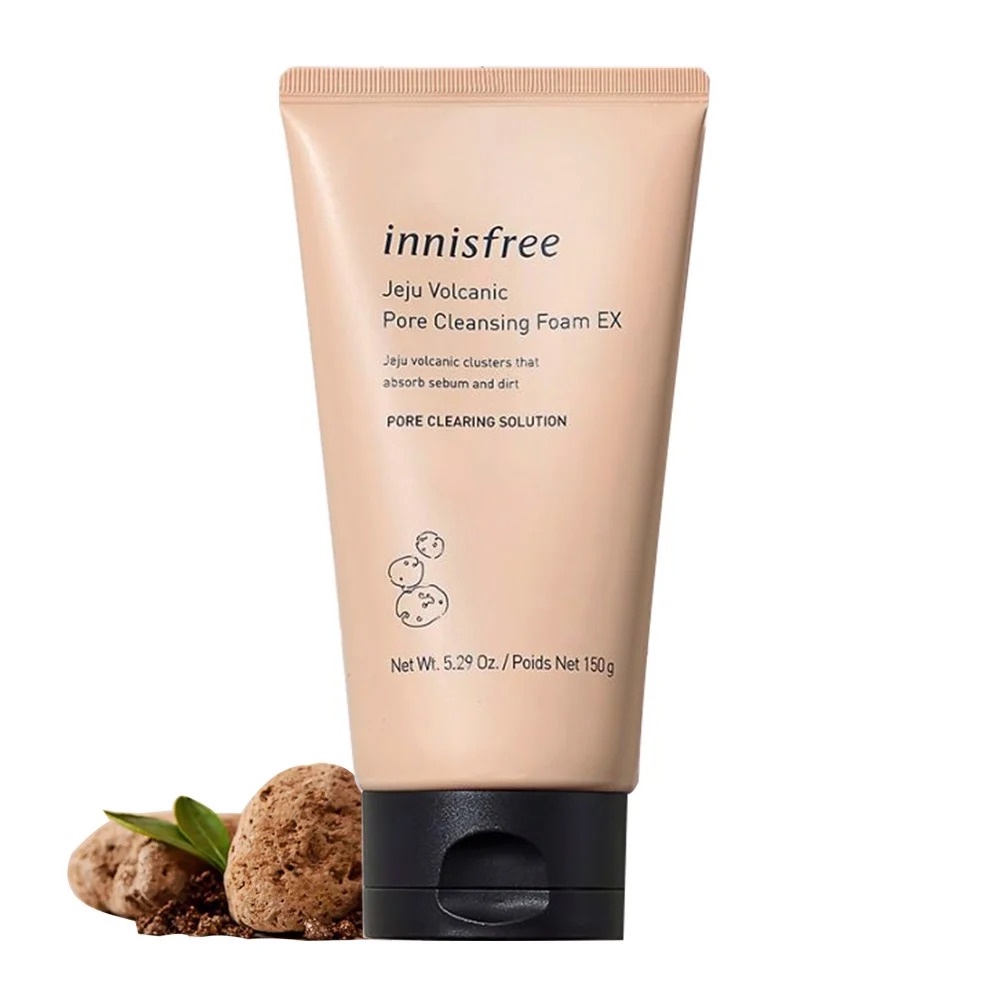 Sữa Rửa Mặt Innisfree Tro Núi Lửa Hàn Quốc Volcanic Pore BHA Cleansing Foam 150g Kiểm Soát Dầu Nhờn Cho Da Dầu Ngừa Mụn