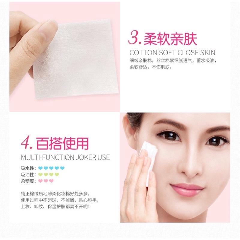 Bông tẩy trang Bioaqua Bông tẩy trang 1 lớp 100% cotton Bông lau toner Surica BTT01 (100c)