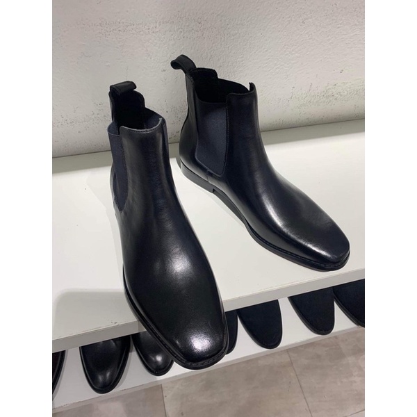 CHELSEA BOOT MŨI VUÔNG - Da bò nguyên tấm - Đế phíp gỗ 3cm - Bảo hành 12 tháng Hood HoodVN