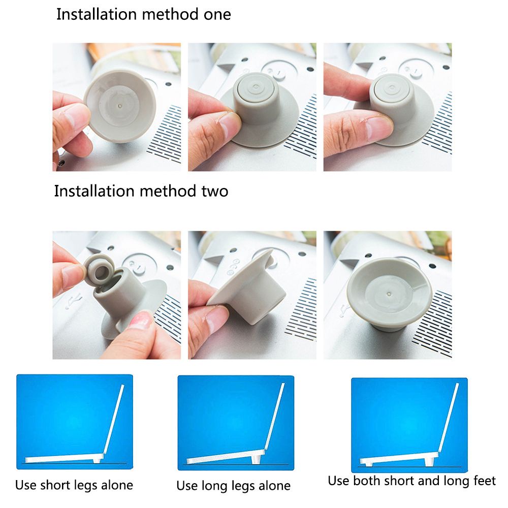 Set 4/ 20 chân đỡ laptop bằng nhựa tản nhiệt chống trượt tiện dụng