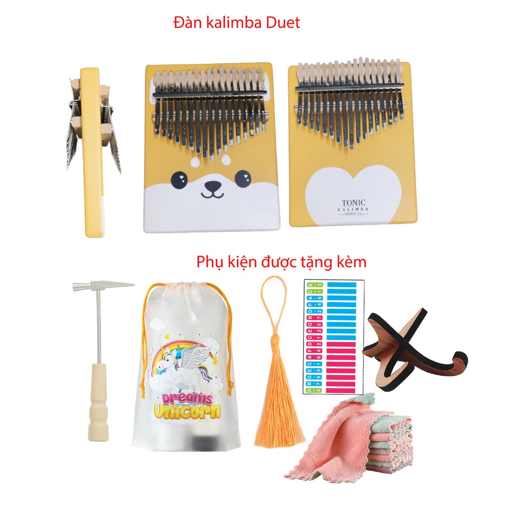 Đàn KALIMBA DUET Gỗ Mahogany TONIC KALIMBA M-168