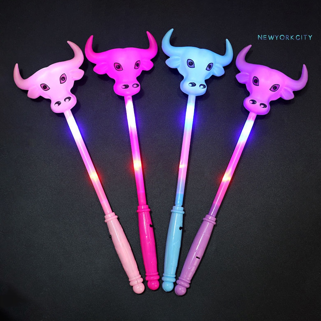 Gậy Phát Sáng Hình Đầu Bò Hoạt Hình Cho Bé