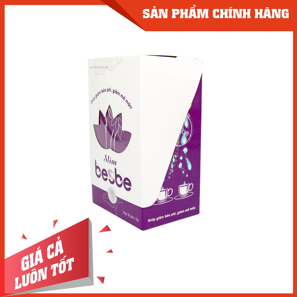 Trà giảm béo giảm mỡ máu Slim Besbe [Hộp 30 gói x 3 gam] - [GIẢM BÉO - KHÔNG TÁC DỤNG PHỤ] | BigBuy360 - bigbuy360.vn