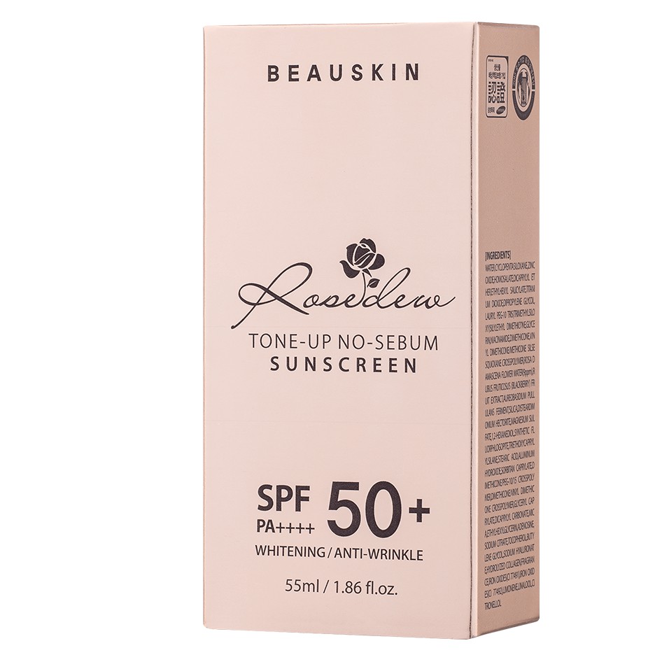 Kem chống nắng kiềm dầu lên tông Beauskin Rose Tune Up Hàn quốc55ml/ Hộp