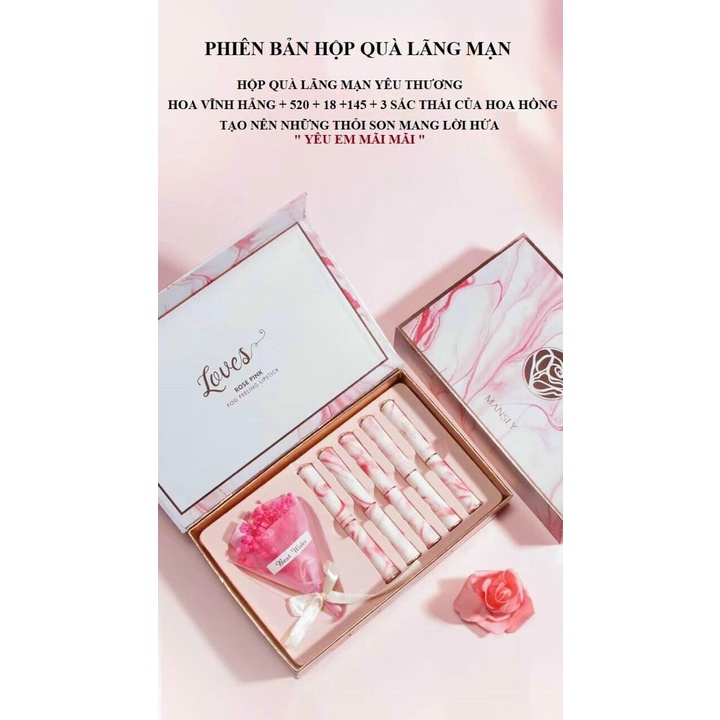 Bộ Quà Tặng Son Nước Hoa QXQY - Set Quà Tặng Cao Cấp Tặng Bạn Gái Quyến Dũ Ngọt Ngào