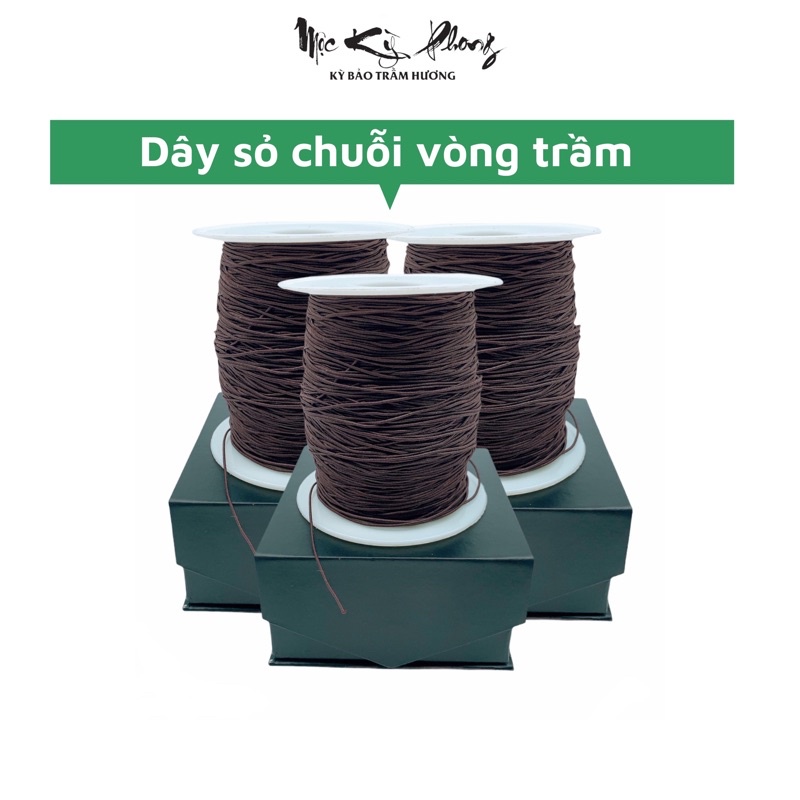 1 Mét Dây Xâu Vòng Trầm Hương Co Giãn Màu Nâu Size 0.6 Mộc Kỳ Phong