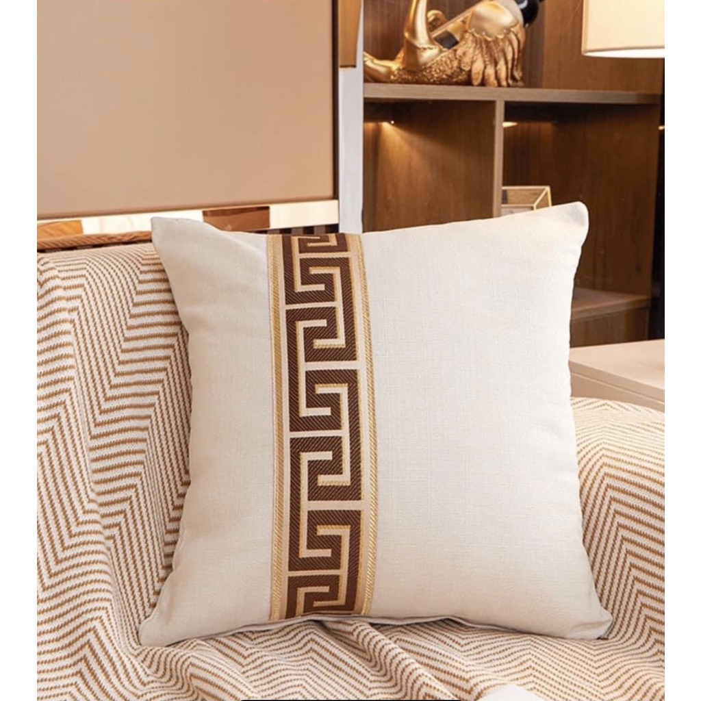 Gối Tựa Lưng Trang Trí Sofa VẢI DẠ GAI HỌA TIẾT Cao Cấp , Sang Trọng ĐX1371