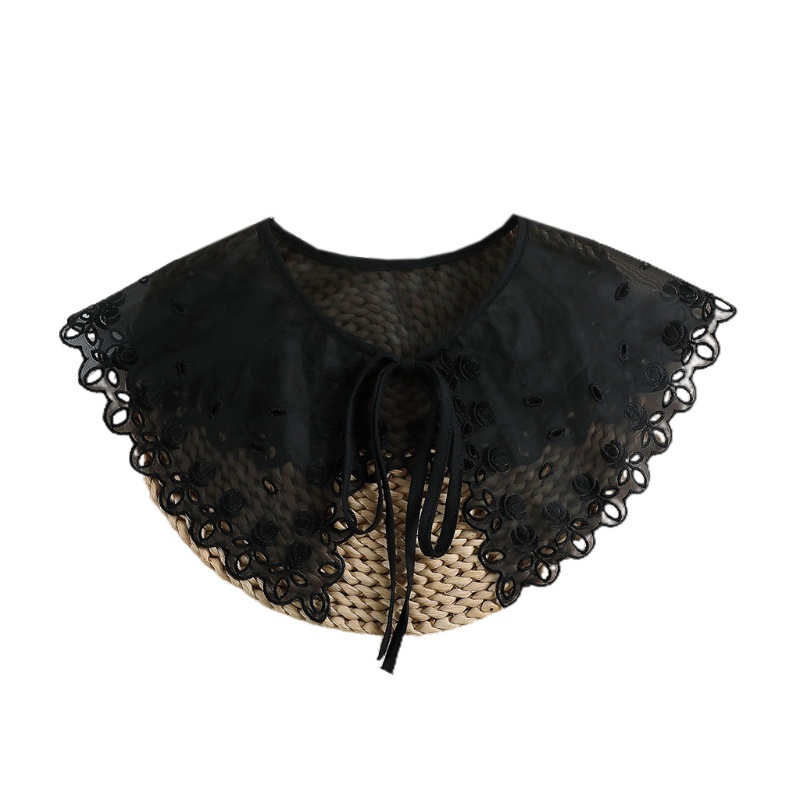 Cổ Áo Giả Thêu Hoa Có Thể Tháo Rời Cho Nữ