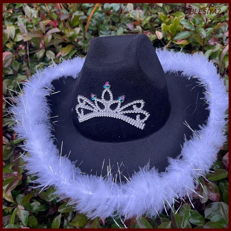 Western Style Cowboy Hat Feather Edge Rolled Fedora Caps Wide Brim for Women