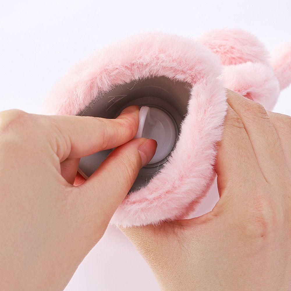 LAY Túi Chườm Nước Nóng 500ml Bằng Cao Su Nhung Có Thể Tái Sử Dụng