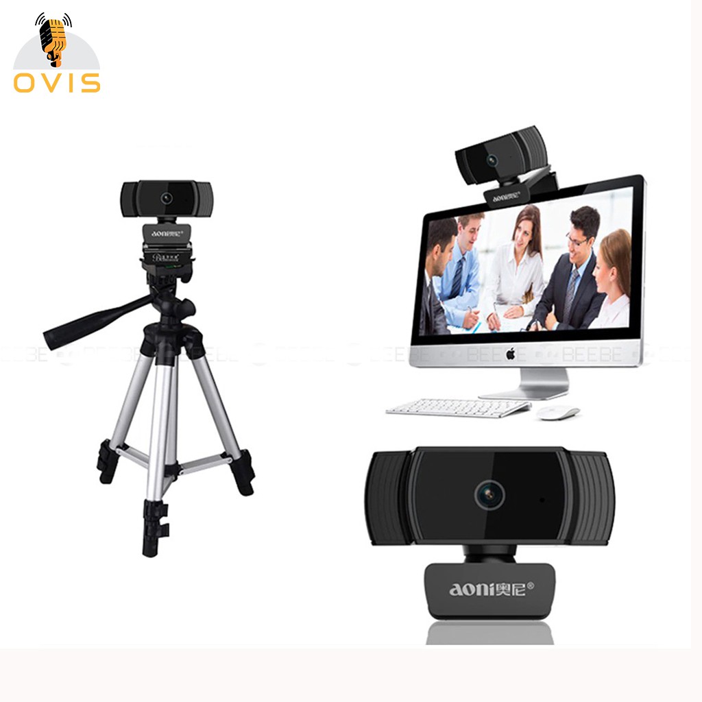 [BH 12 THÁNG] Webcam Máy Tính Aoni A20 Họp Trực Tuyến Góc Rộng 80 Độ, Full HD1080 30fps, 2.0 Megapixel | BigBuy360 - bigbuy360.vn