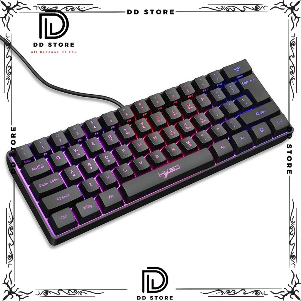 Bàn Phím gaming mini Led RGB V700 giả cơ nhỏ gọn - hàng nhập khẩu