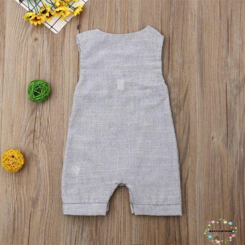 Bộ áo liền quần không tay vải cotton dễ thương dành cho bé sơ sinh