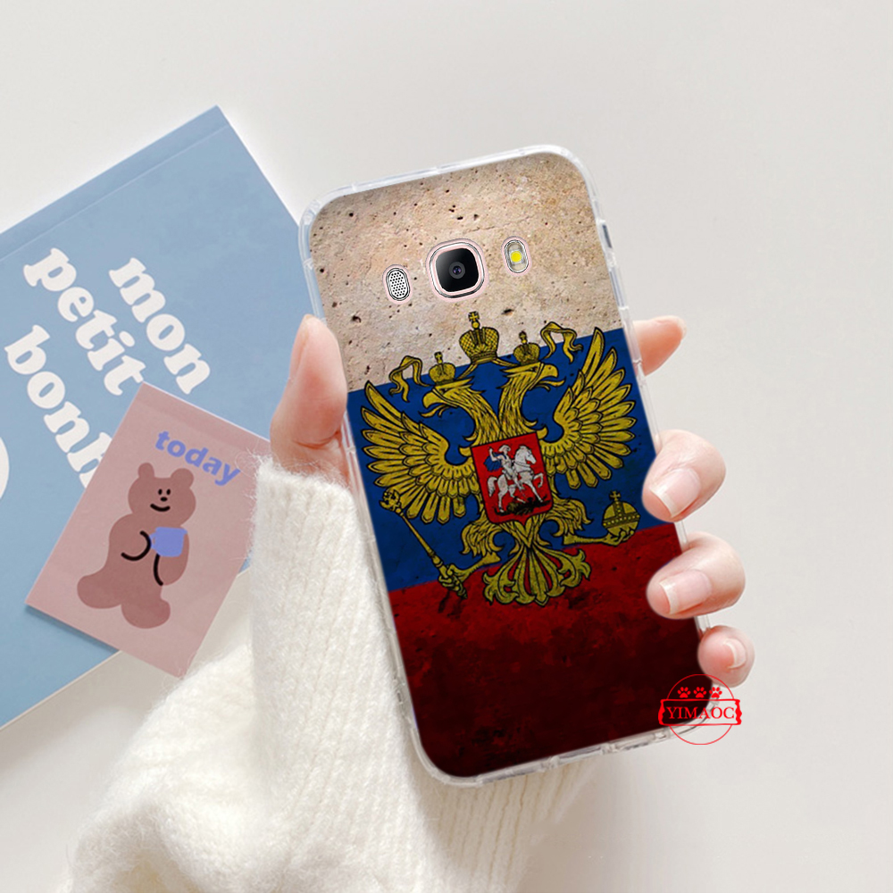 Ốp lưng họa tiết America Canada Russia Flag cho Samsung A5 2017 A6 A6 Plus A7 A8 2018 A9 2018 J2 Prime J4 Core Plus