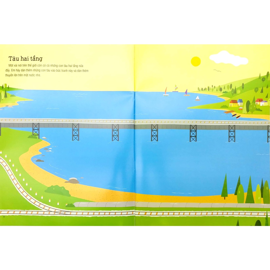 Sách Dán Hình Đầu Đời Cho Bé - Tàu Hỏa - First Sticker Book Train