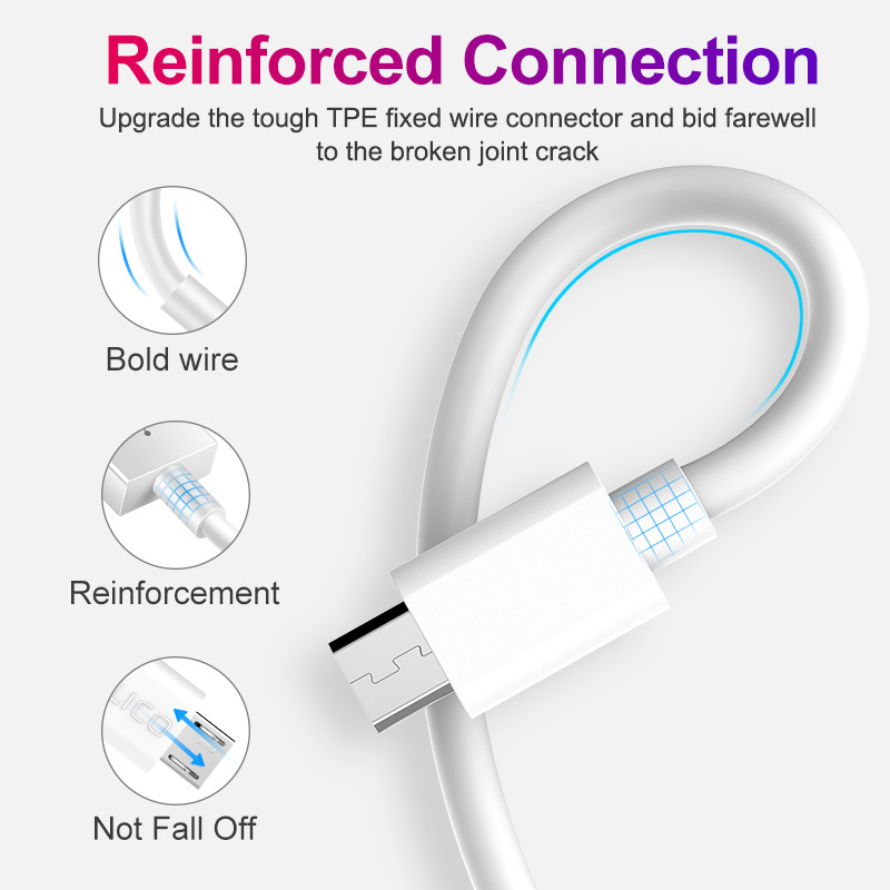 Micro USB 2.0 2.4A fast charging cable for high quality Samsung Xiaomi Redmi Android phone