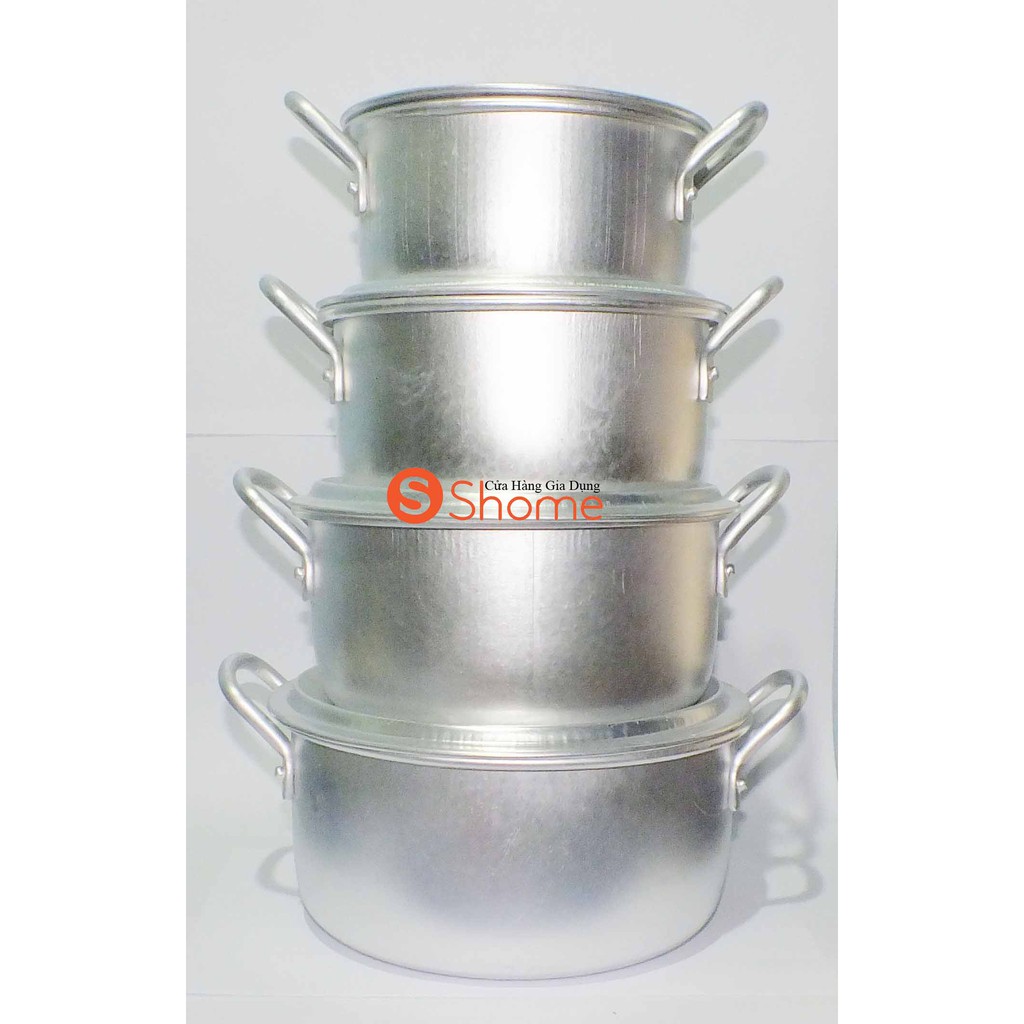 Nồi nhôm bộ 4 cái