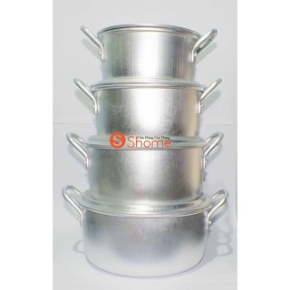 Nồi nhôm bộ 4 cái ( size 22 20 18 16cm)