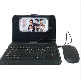 Bao Da Bàn Phím Android có chuột ❎hàng chuẩn❎, sang trọng, có đầu kết nối type-C, dành cho điện thoại, máy tỉnh bảng. Bả
