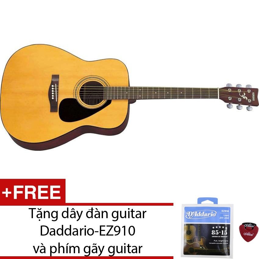 Guitar Yamaha acoustic F310 + Tặng dây đàn guitar Daddario-EZ910 vàphím gãy guitar