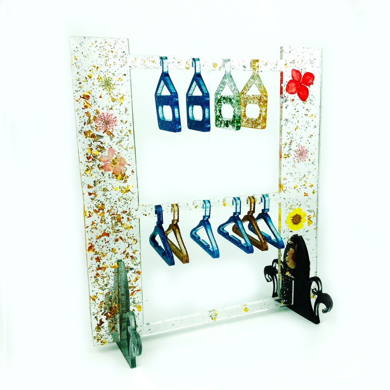 Set 2 Khuôn Silicon Làm Giá Đỡ Bông Tai Tiện Dụng