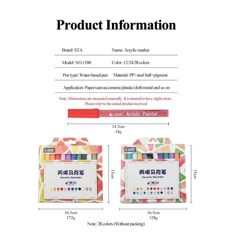 Sta Set 1100 Giấy Vẽ Tranh Bằng Vải canvas / Giấy Màu Nước Sáng Tạo