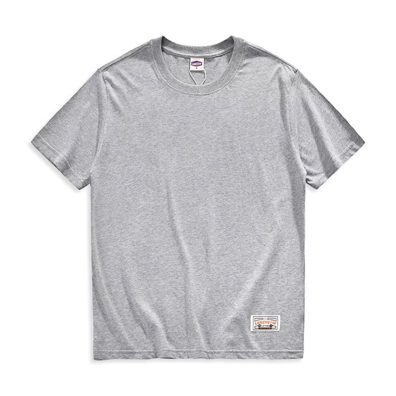 Áo thun Unisex Basic T8301 phông trơn nam nữ tay lỡ oversize form rộng màu Xám Nhạt