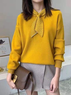 Áo len cổ nơ mẫu hót 2019