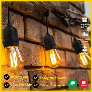 Bóng Đèn Tròn LED Edison Phong Cách Châu Âu Tân Cổ Điển Trang Trí ST64, Bóng Đèn Vàng Trang Trí Ngoài Trời