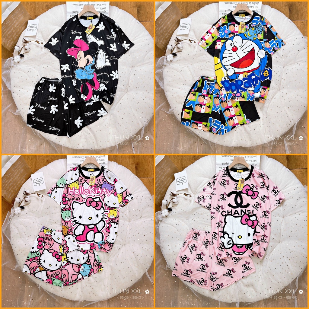 Đồ Bộ Thun Lạnh BIGSIZE hoạt hình siêu dễ thương | BigBuy360 - bigbuy360.vn