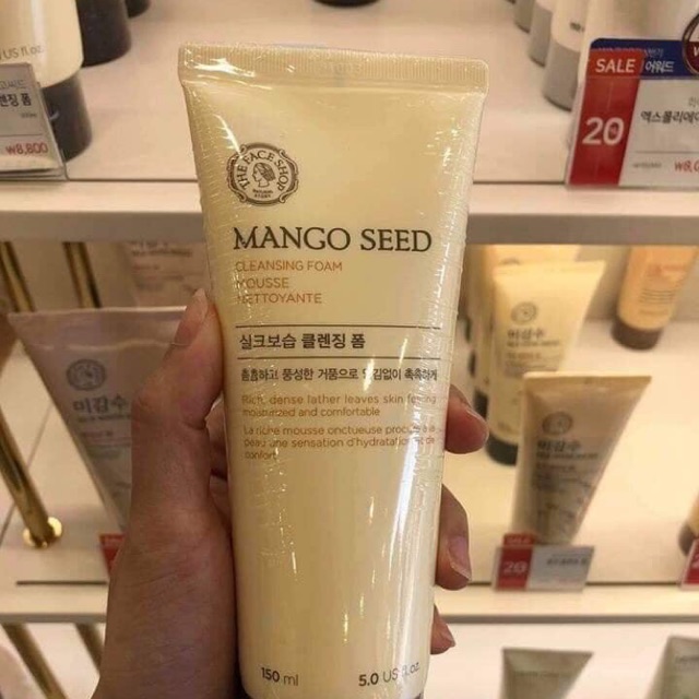 Sữa rửa mặt Mango Seed Cleansing Foam 100ml The face shop