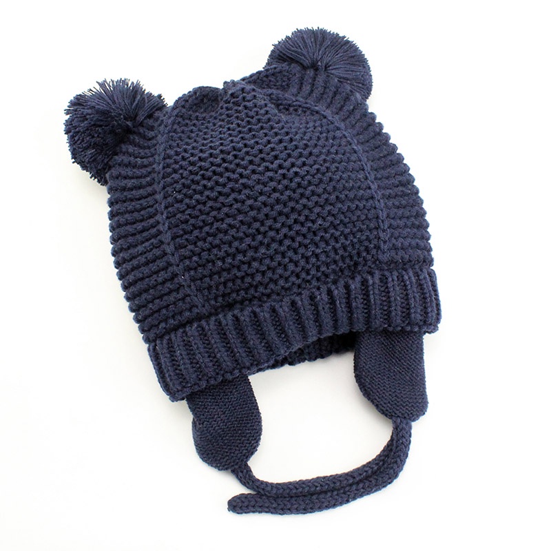 Mũ Beanie Dệt Kim Dày Dặn Giữ Ấm Mùa Đông Cho Bé Trai Và Bé Gái 0-24 Tháng Tuổi
