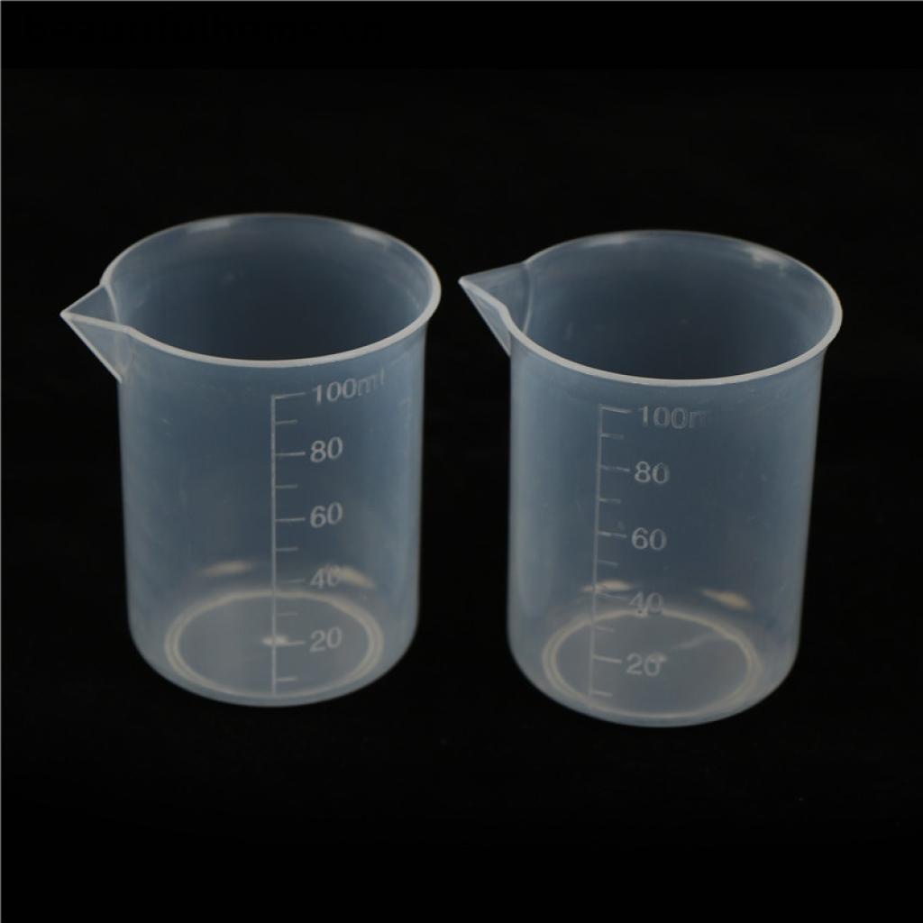 Bộ 2 Cốc Đong Bằng Nhựa Trong Suốt Dung Tích 100ml
