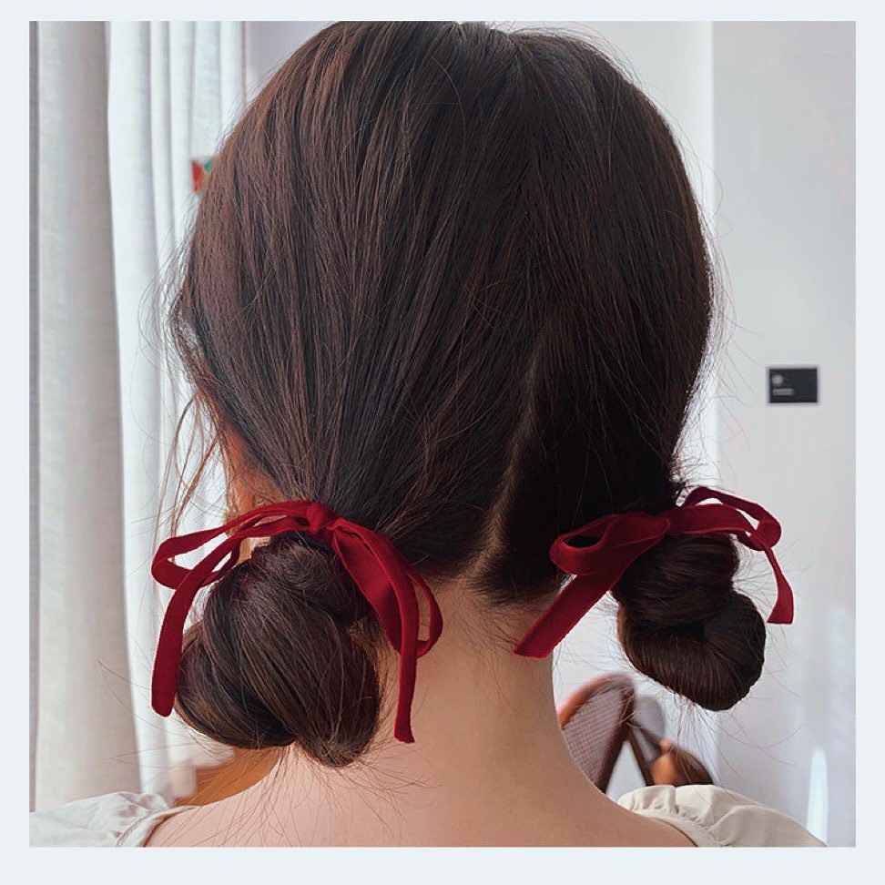 Set Cột Tóc Nơ Nhung Nhiều Màu