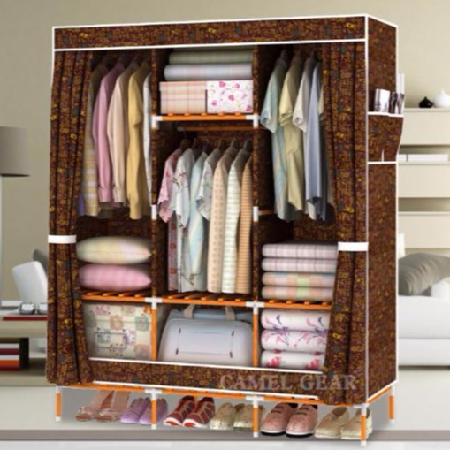 tủ vải khung gỗ bọc nhựa chống ẩm mốc 4 buồng hàng chuẩn loại 1 phi gỗ 18mm Siêu Chắc Chắn