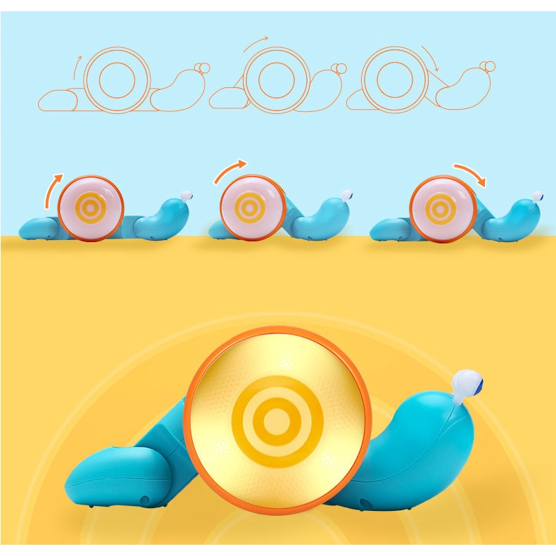 Đồ chơi ốc sên kéo phát nhạc và đèn vui nhộn cho bé