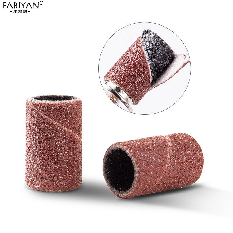 Hộp 100 đầu giấy mài móng nhám FABIYAN mịn chuyên dụng