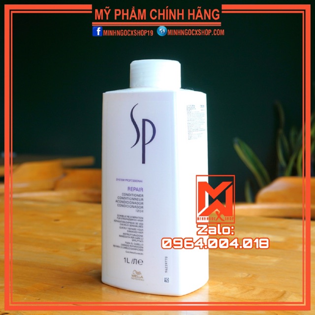 Wella SP Dầu Xả Dành Cho Tóc Hư Tổn Wella SP Repair 1000ml