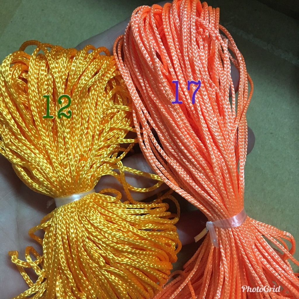💐🌷🌼  Bó 20m dù mềm 1mm đan vòng tay hoặc thắt chữ trên bút Nylon thread