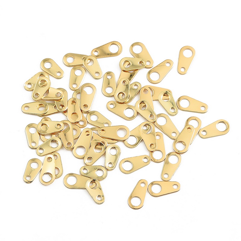 Miếng nối bằng đồng mạ vàng 18K hai lỗ dùng làm trang sức thủ công