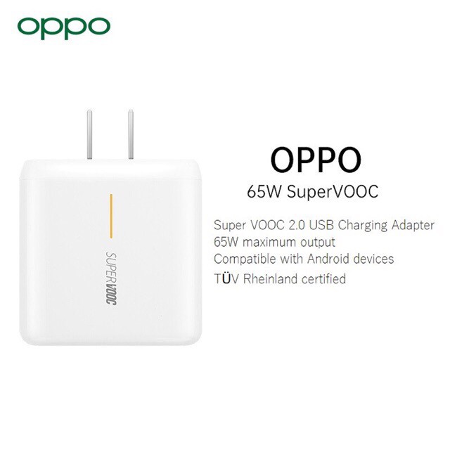 Bộ Sạc Nhanh 65W SUPER VOOC 2.0 Dành Cho OPPO Find X2 Pro - Reno Ace Và Các Dòng OPPO Đời Cao,đầu USB Type C