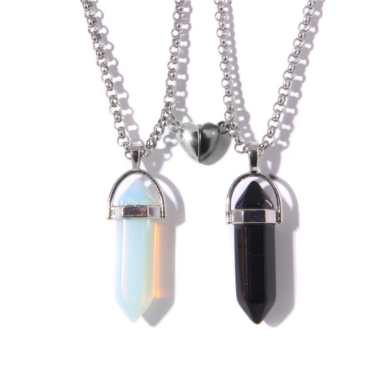 Set 2 Dây Chuyền Đá Chakra Hình Viên Pha Lê