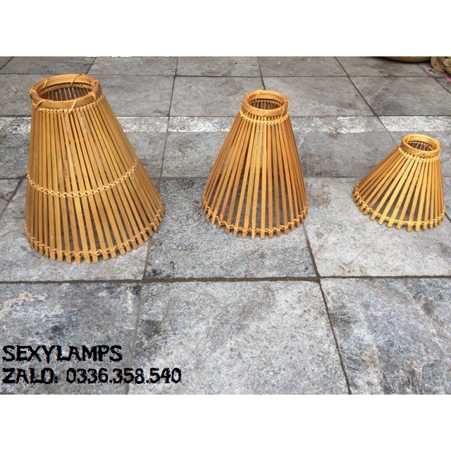 ĐÈN THẢ MÂY TRE DÁNG NƠM (TẶNG KÈM BÓNG LED)