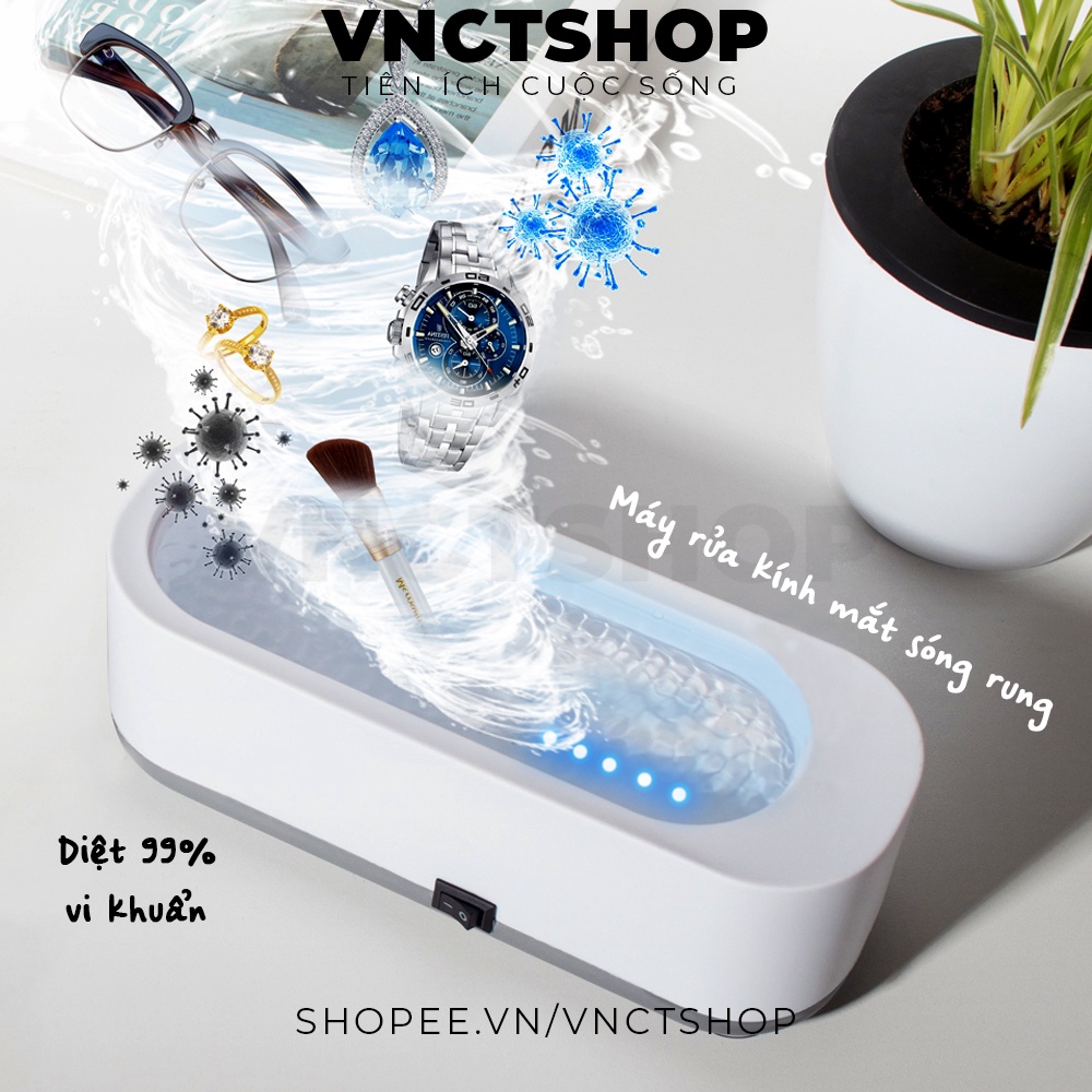 Máy rửa kính mắt rung tần số cao, hộp vệ sinh trang sức đồng hồ làm sạch bằng sóng siêu âm
