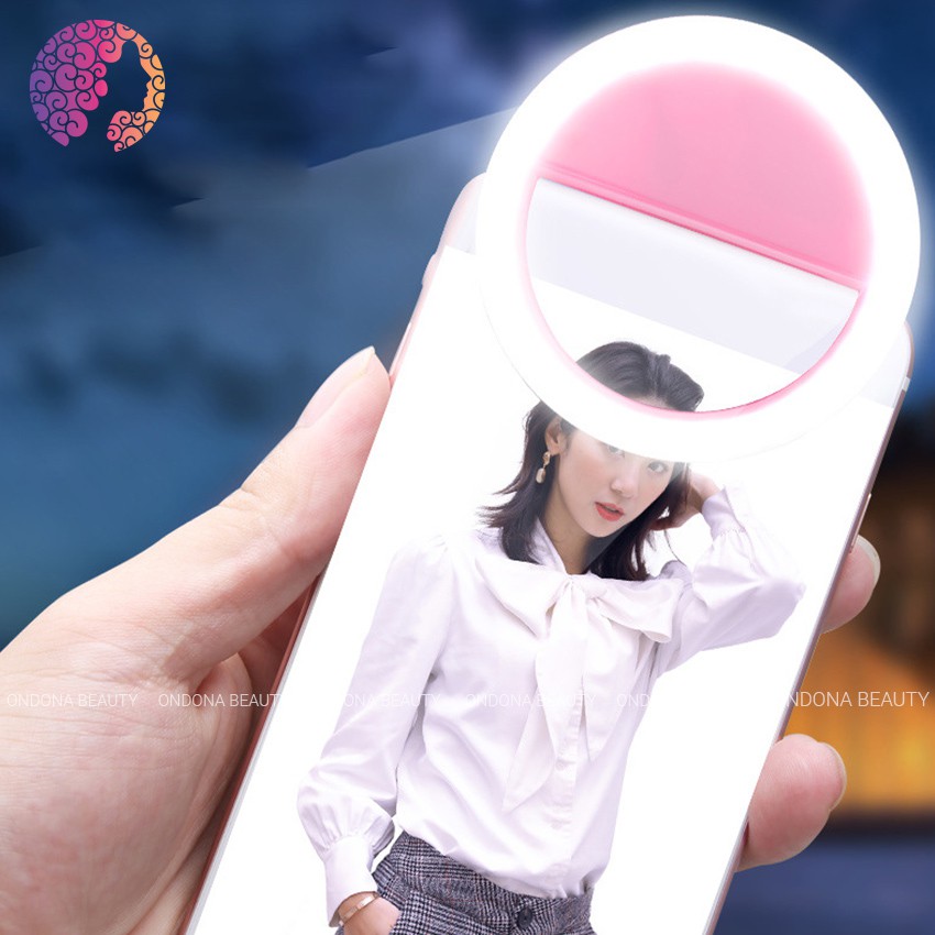 [RẠNG RỠ] Đèn Led Mini Trợ Sáng Live Stream Dành Cho Điện Thoại, Chụp Ảnh Selfie - Ondona Beauty